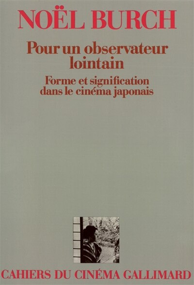 Front cover_Pour un observateur lointain : forme et signification dans le cinéma japonais