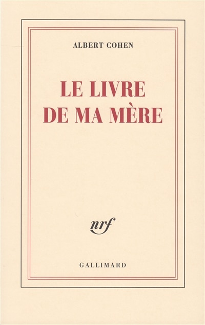 Le livre de ma m&egrave;re