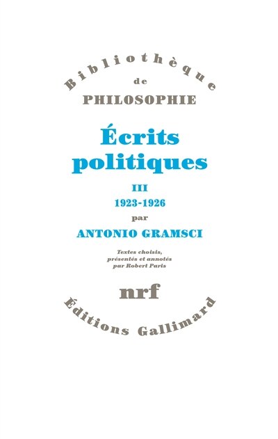 Front cover_Ecrits politiques, Vol. 3
