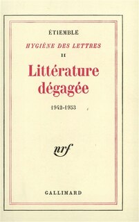 Front cover_Littérature dégagée, 1942-1953