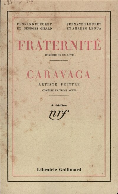 Front cover_Fraternité ; Caravaca, artiste peintre