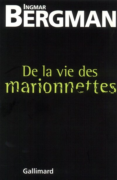 Couverture_De la vie des marionnettes