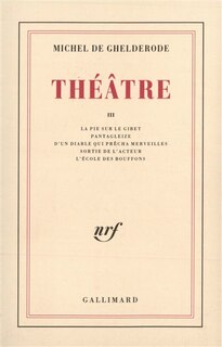 Front cover_Théâtre, Vol. 3