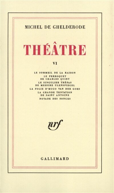 Front cover_Théâtre, Vol. 6