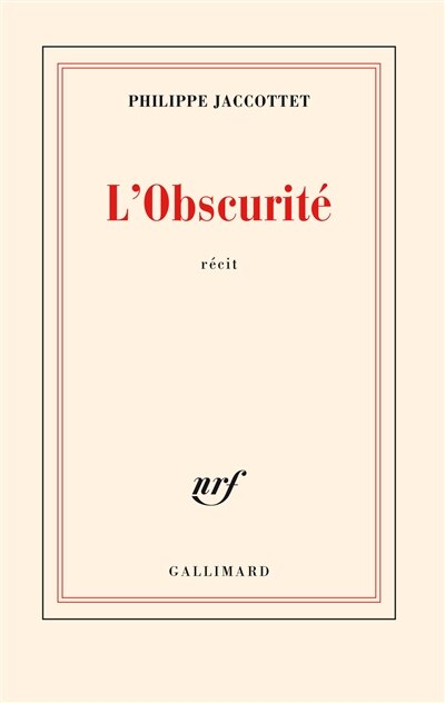 Couverture_L'obscurité : récit