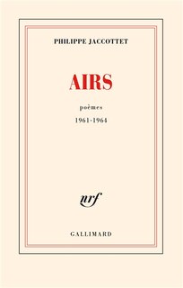 Front cover_Airs : poèmes 1961-1964