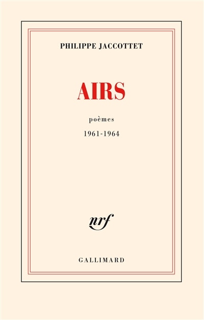 Front cover_Airs : poèmes 1961-1964