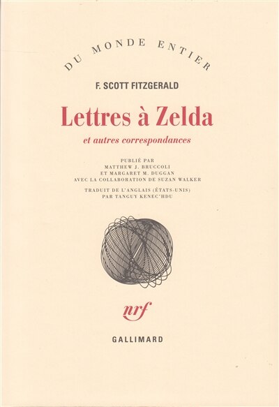 Couverture_Lettres &agrave; Zelda : et autres correspondances