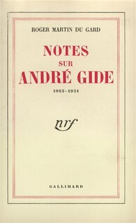 Couverture_Notes sur André Gide : 1913-1951