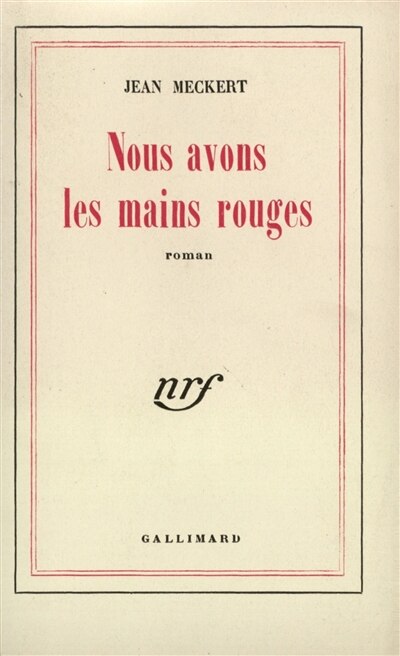Front cover_Nous avons les mains rouges