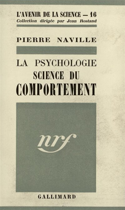 Front cover_La Psychologie, science du comportement