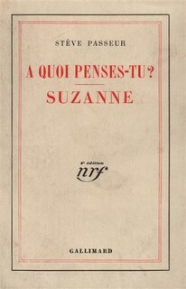 Couverture_A quoi penses-tu ? ; Suzanne