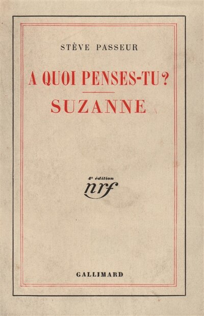 Couverture_A quoi penses-tu ? ; Suzanne
