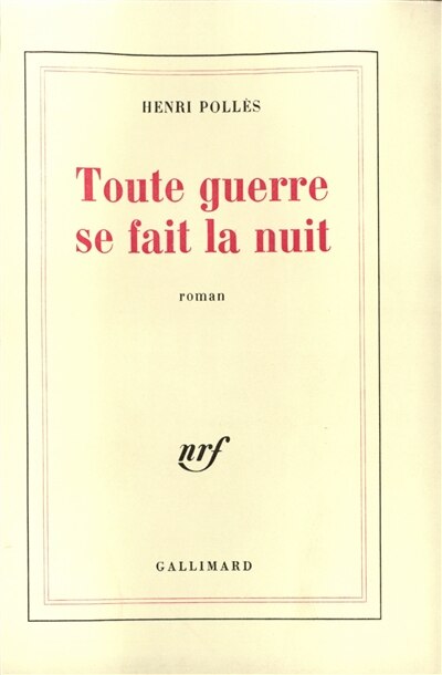 Front cover_Toute guerre se fait la nuit