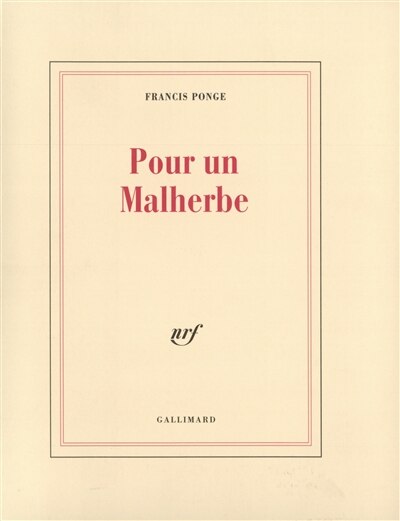 Couverture_Pour un Malherbe