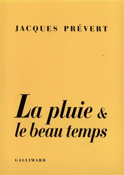 Front cover_La pluie et le beau temps