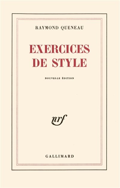 Front cover_Exercices de style
