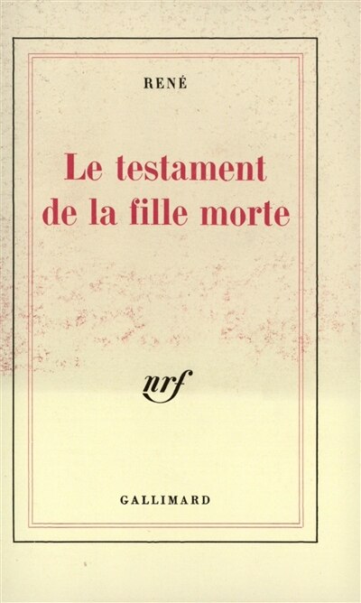 Front cover_Le testament de la fille morte