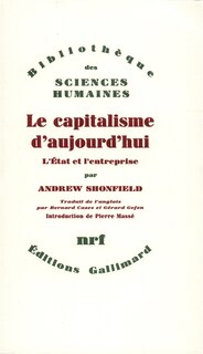 Front cover_Le Capitalisme d'aujourd'hui : l'état et l'entreprise
