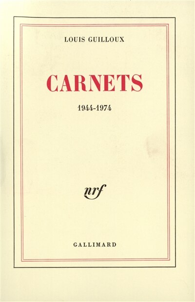 Front cover_Carnets 1944-1974