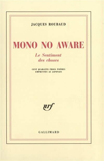 Front cover_Mono no aware : le sentiment des choses