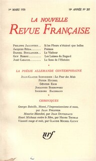 Front cover_Nouvelle revue fran&ccedil;aise, n&deg;207