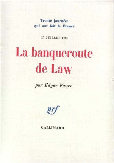 Front cover_La Banqueroute de Law : 17 juillet 1720