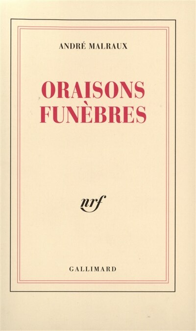 Couverture_Oraisons funèbres
