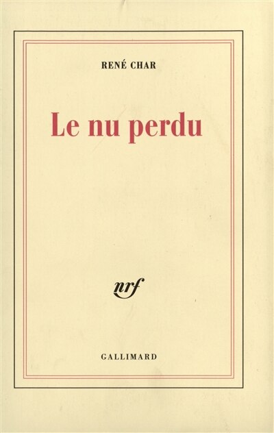 Couverture_Le Nu perdu ; Retour amont ; Dans la pluie giboyeuse