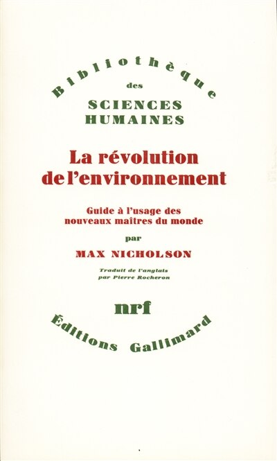 Front cover_La Révolution de l'environnement
