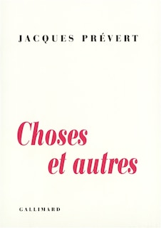 Front cover_Choses et autres