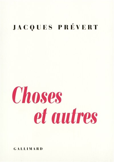 Front cover_Choses et autres