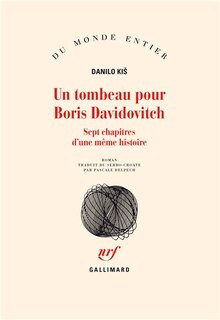 Front cover_Un tombeau pour Boris Davidovitch