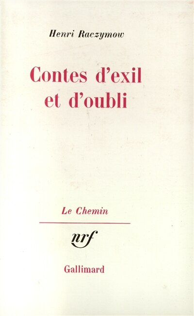 Front cover_Contes d'exil et d'oubli
