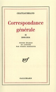 Couverture_Correspondance générale, Vol. 2. 1808-1814