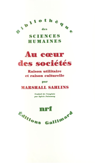 Front cover_Au coeur des sociétés : raison utilitaire et raison culturelle