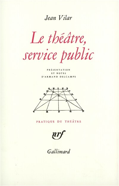 Front cover_Le Théâtre, service public et autres textes