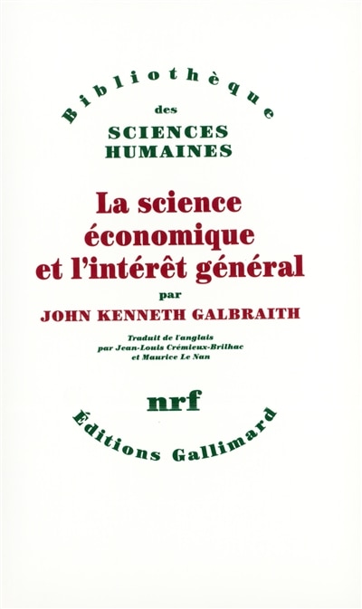 Front cover_La Science &eacute;conomique et l'int&eacute;r&ecirc;t g&eacute;n&eacute;ral