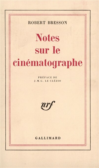 Front cover_Notes sur le cinématographe