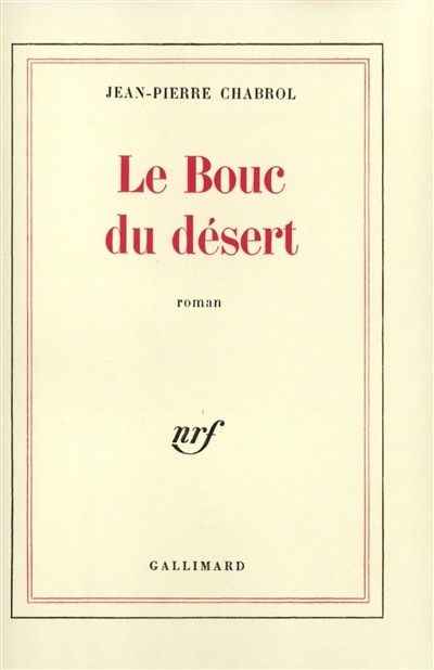 Front cover_Le Bouc du désert