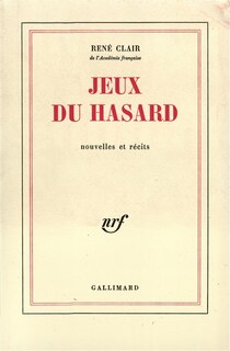 Front cover_Jeux du hasard : nouvelles et récits