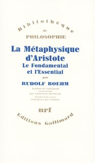 Front cover_La Métaphysique d'Aristote : le fondamental et l'essentiel