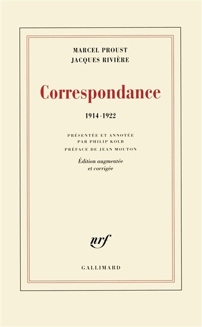Couverture_Correspondance : 1914-1922