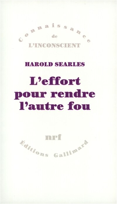 Front cover_L' Effort pour rendre l'autre fou