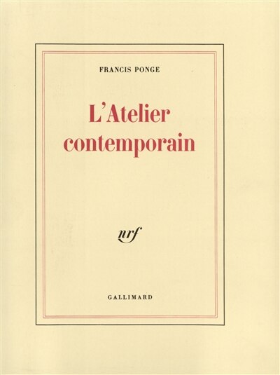 Front cover_L'Atelier contemporain