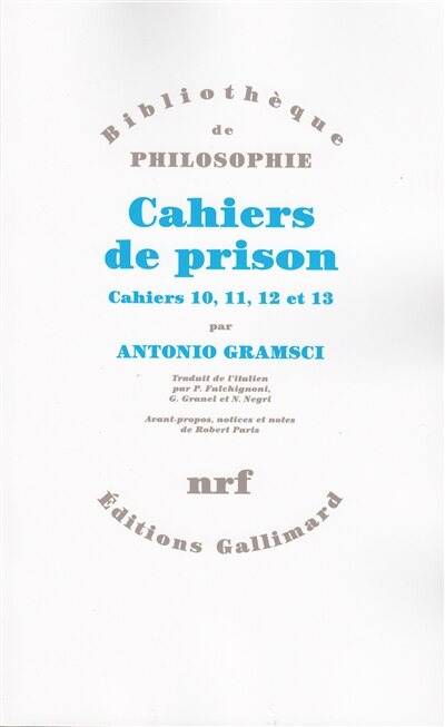 Couverture_Cahiers de prison, Vol. 3. Cahiers 10, 11, 12, 13