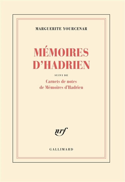 Front cover_Mémoires d'Hadrien ; Carnets de notes de Mémoires d'Hadrien