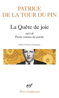 Couverture_La Quête de joie ; Petite somme de poésie