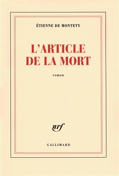Couverture_L'article de la mort
