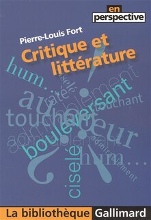 Couverture_Critique et littérature